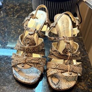 Anne Klein Snakeskin Pattern Sandals